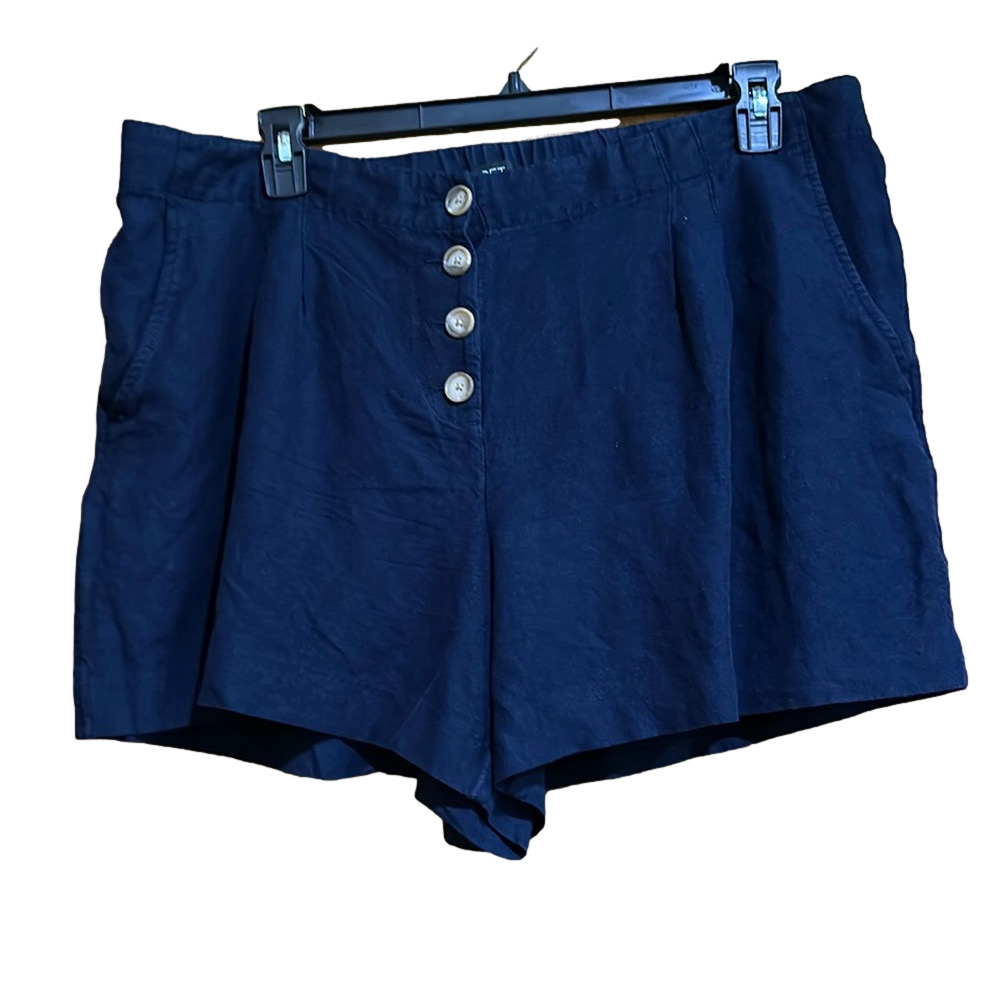 Loft Button Fly Linen Blend Shorts Size XL - EUC